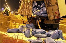 TP Hồ Chí Minh: Hai xe tải tông nhau trên cao tốc
